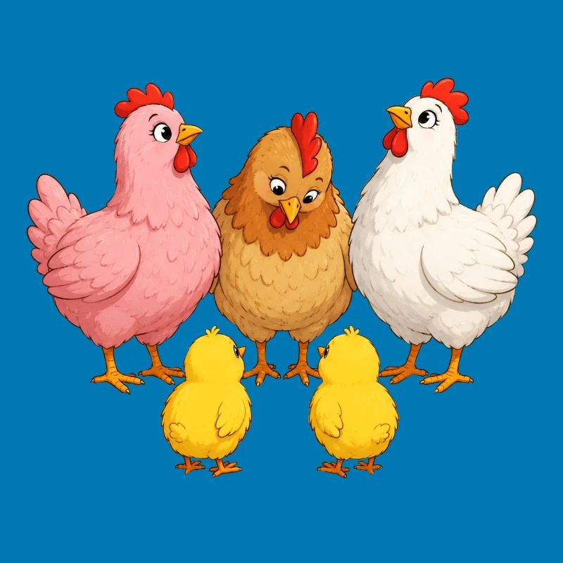 Chickens with chicks
