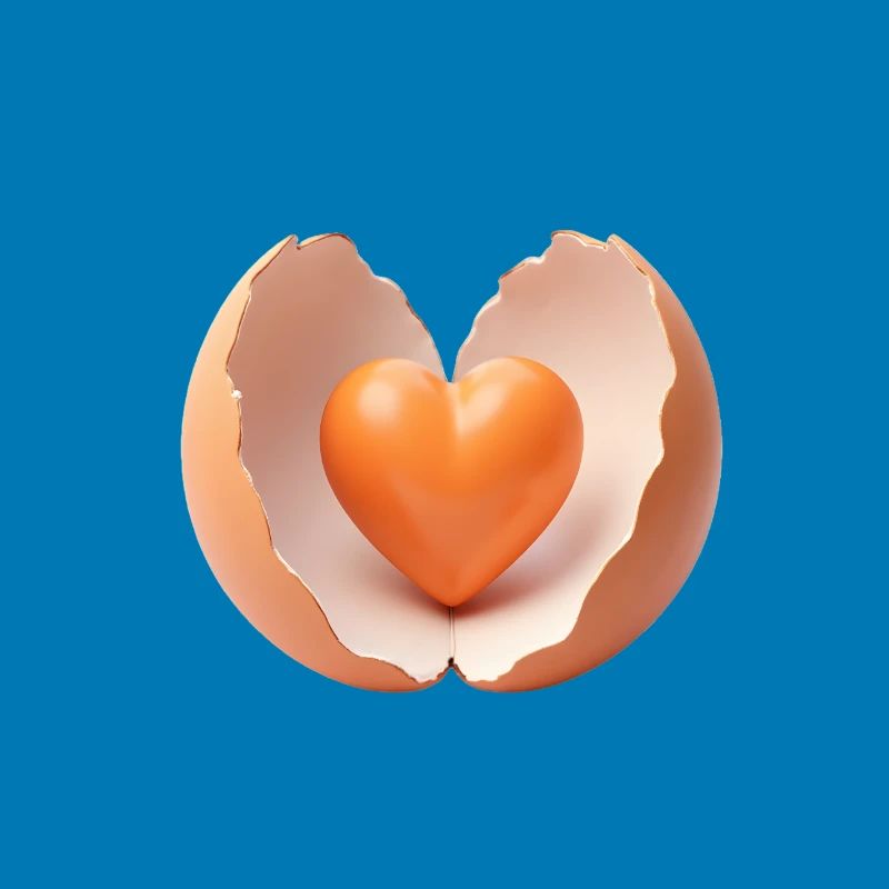 Heart in Broken Eggshell