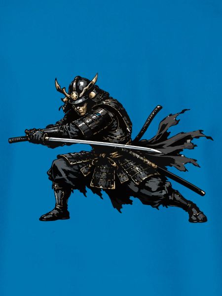 Dunkler Samurai im Kampfanzug