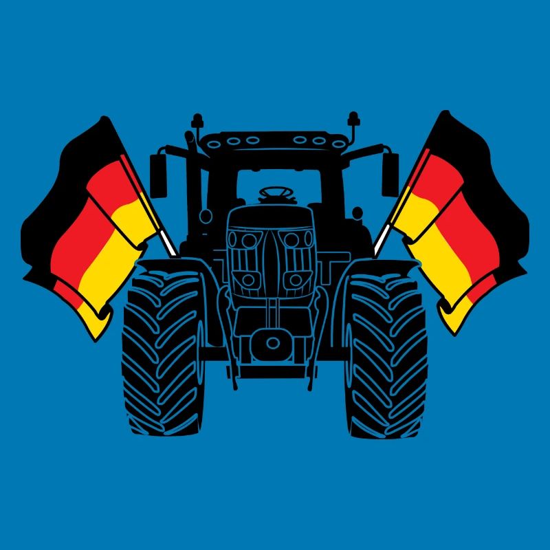 Tractor two flags Germany