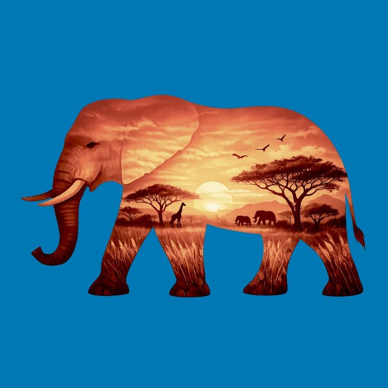 Elefant auf Savanne