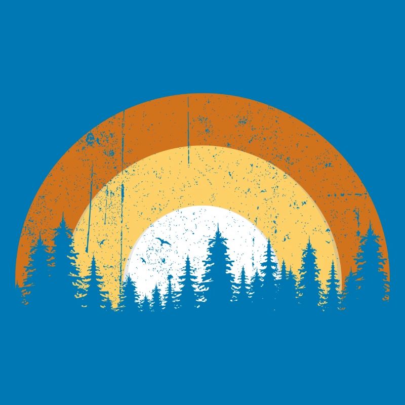 Sunset Pines Silhouette