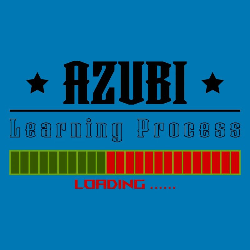 AZUBI learning process loading white tshirt