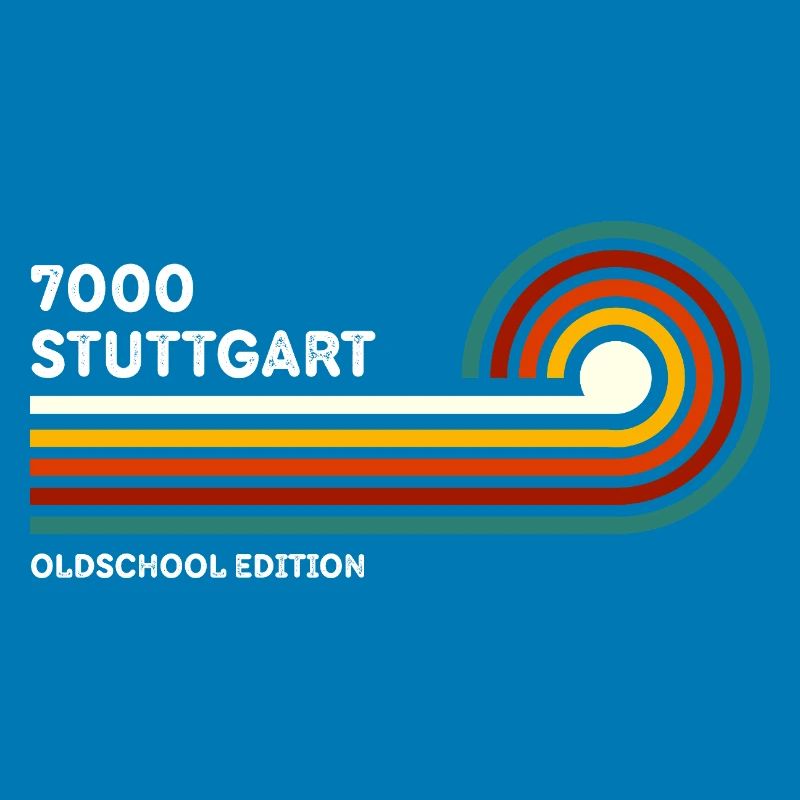 Stuttgart Retro Chemise 7000 Code postal 80s