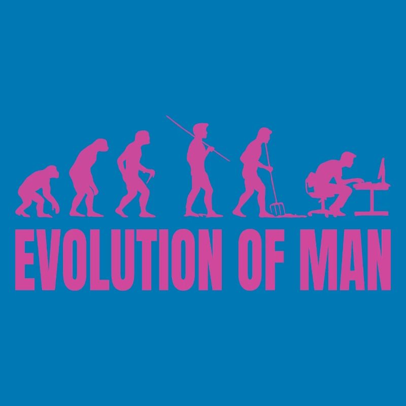 Evolution of Man Programmierer Informatik pink