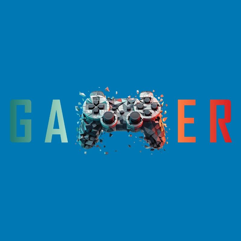 Gamer Explodierender Controller – Design