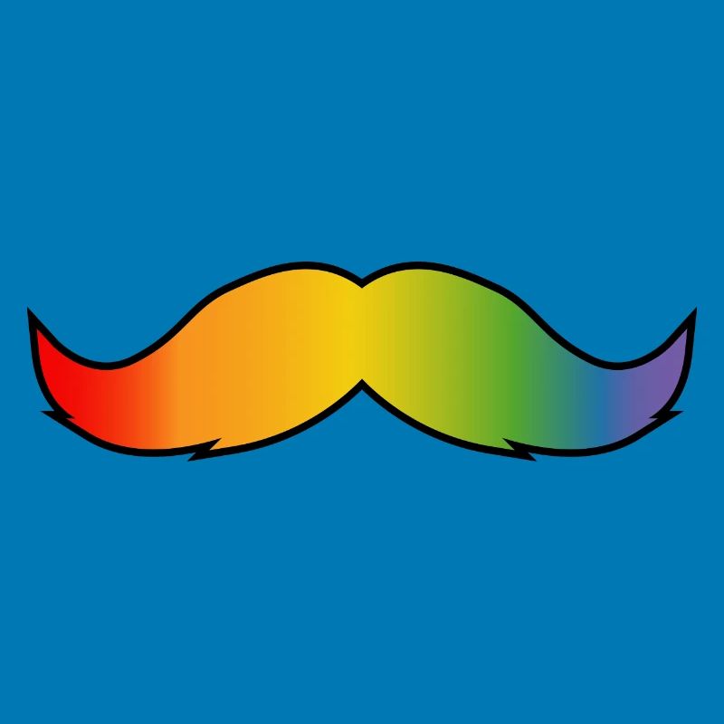Regenbogen Bart queer schwarz
