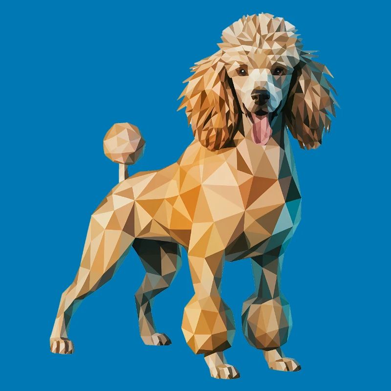 Caniche - Logo Low Poly cool