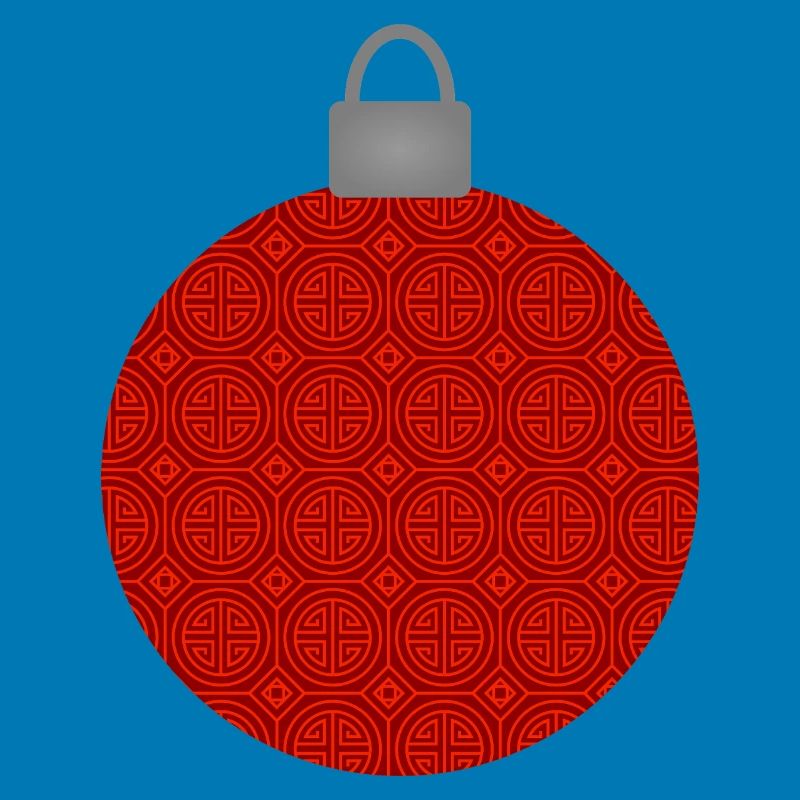 Rotes Rundmuster Weihnachtskugel