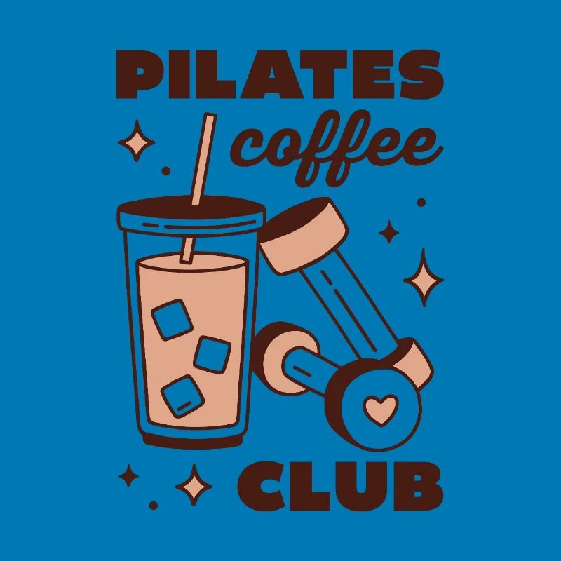 Pilates-Eiskaffee-Latte-Mädchen-Ästhetik