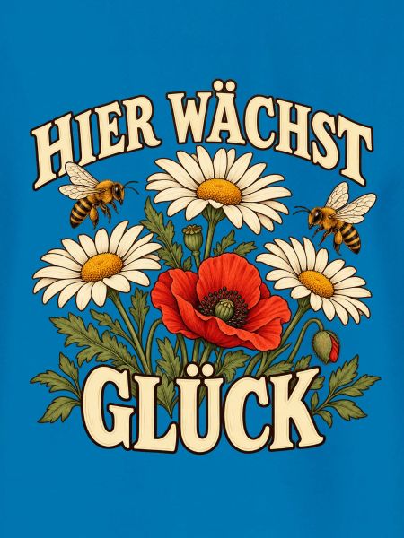 Hier wächst Glück Blumen im Garten