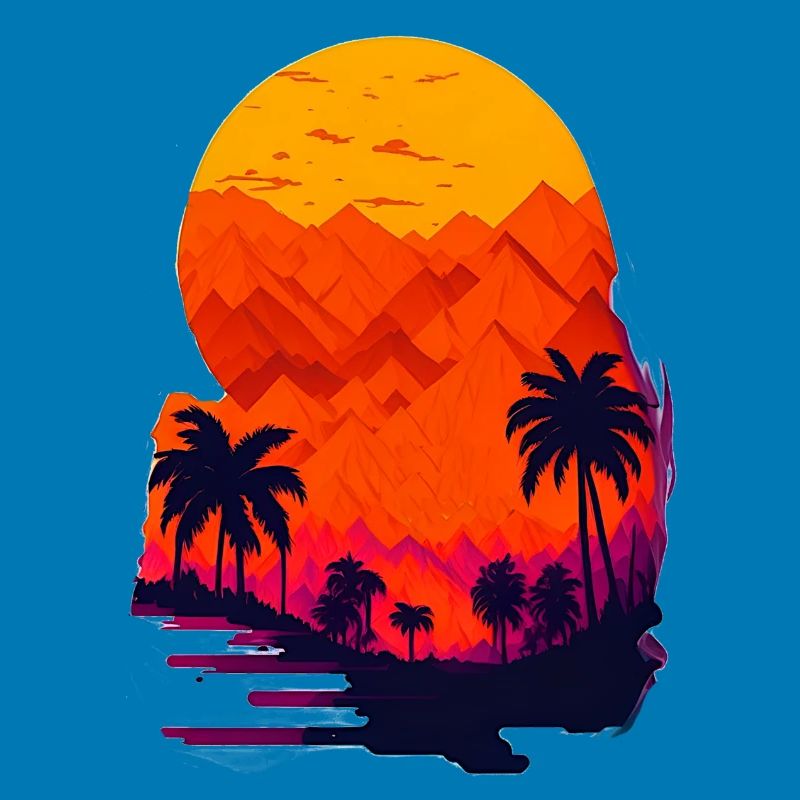 Coucher de soleil dans le désert