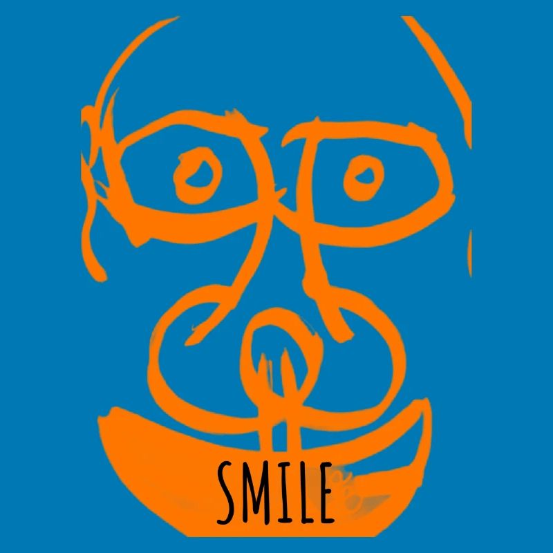 Orange Laughing Face Pattern