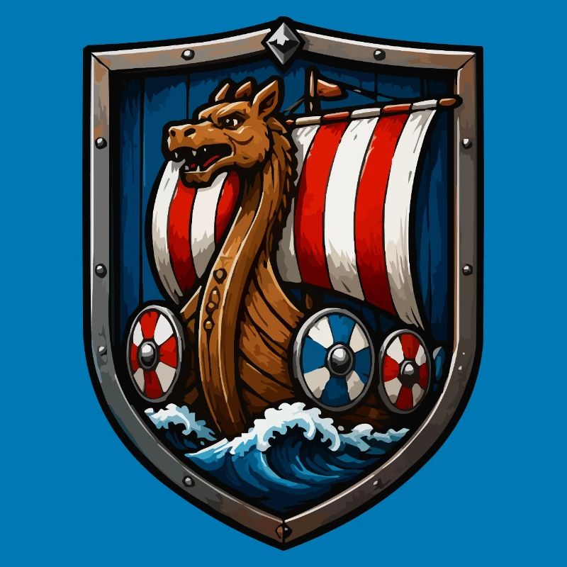 Wikinger Drachenboot Schild