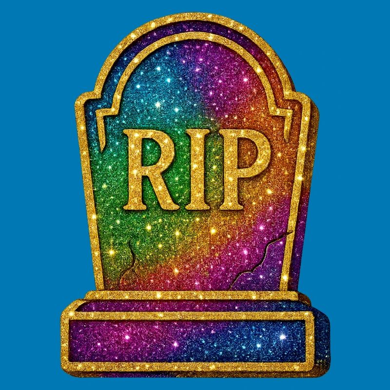 Galactic RIP Tombstone Glitter
