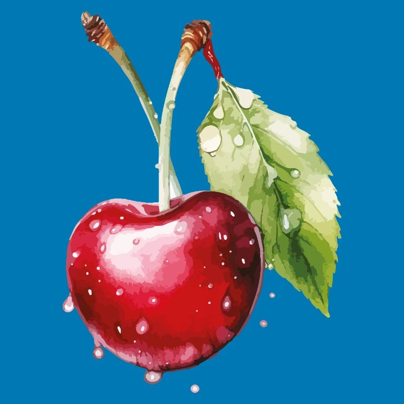 Fruchtige Kirsche mit Wassertröpfchen