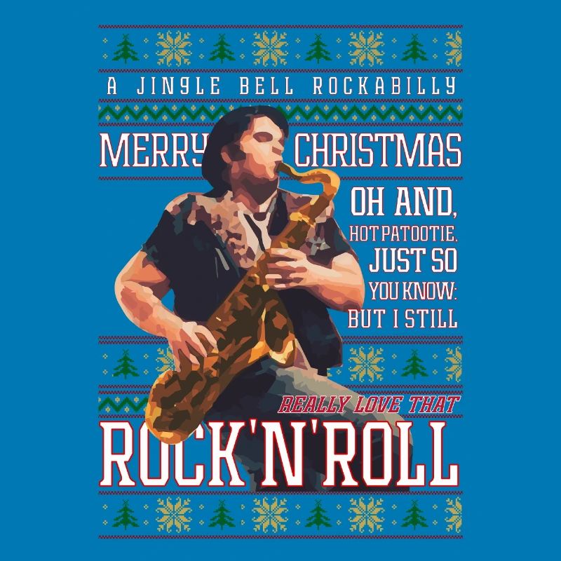 Rockabilly-Weihnachts-Rock'n'Roll-Hässlicher Weihnachtspullover