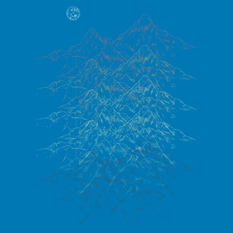 Vivid Mountain Range Illustration
