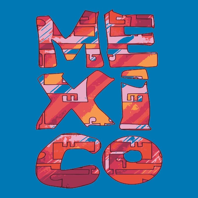 Mexico Brick Pattern Letters