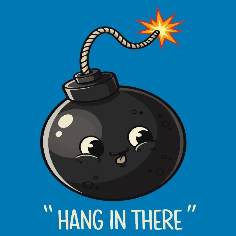 Kawaii Exploding Bomb Comic Design