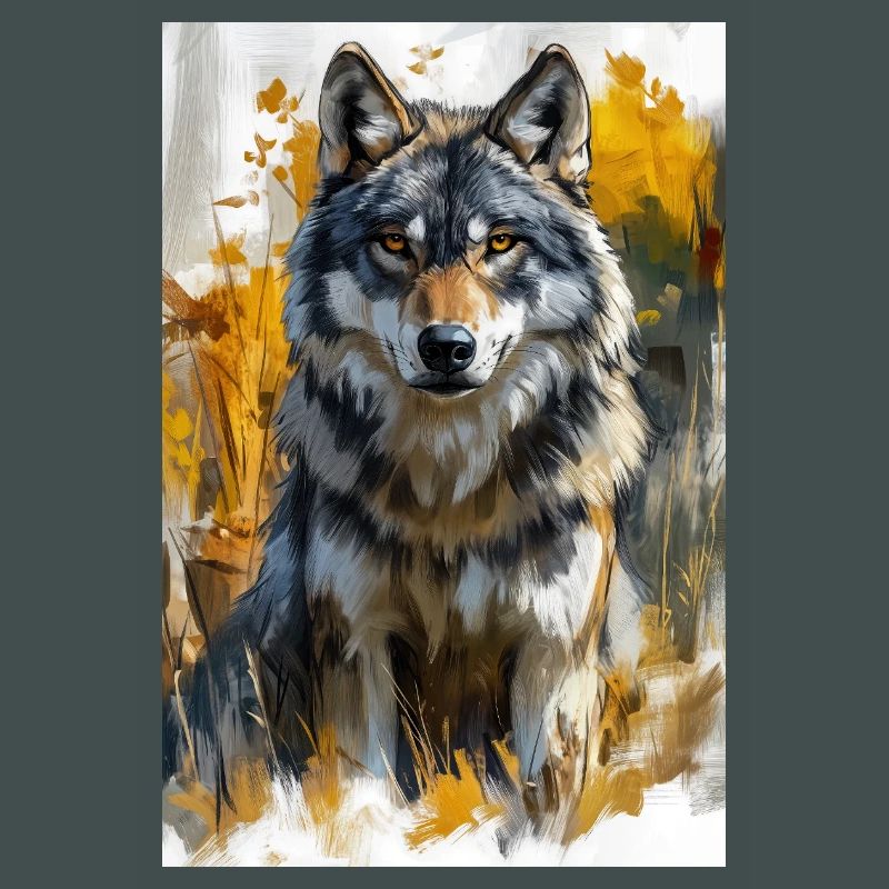Illustration eines Wolfes