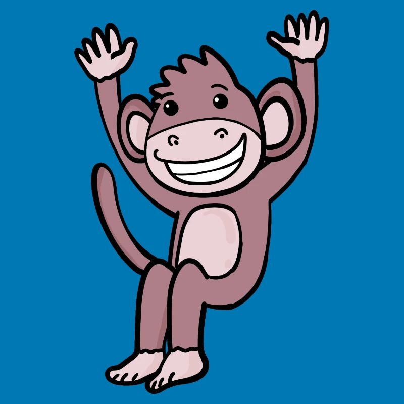 Cute laughing monkey