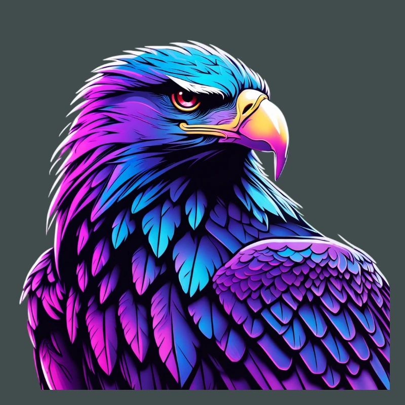 Glowing Eagle with Gradient