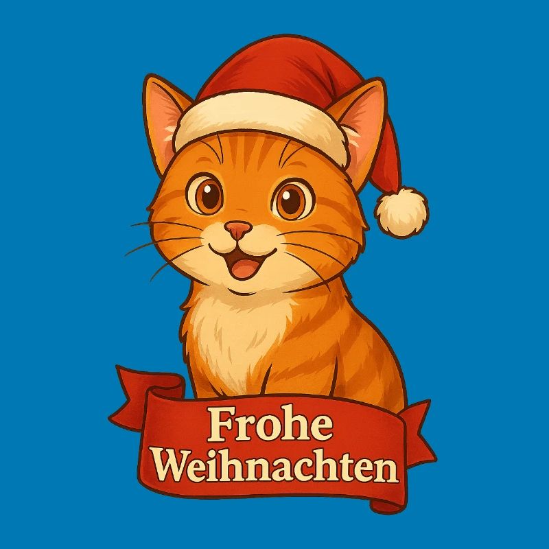 Katzenweihnachtskater mit Santa-Hut