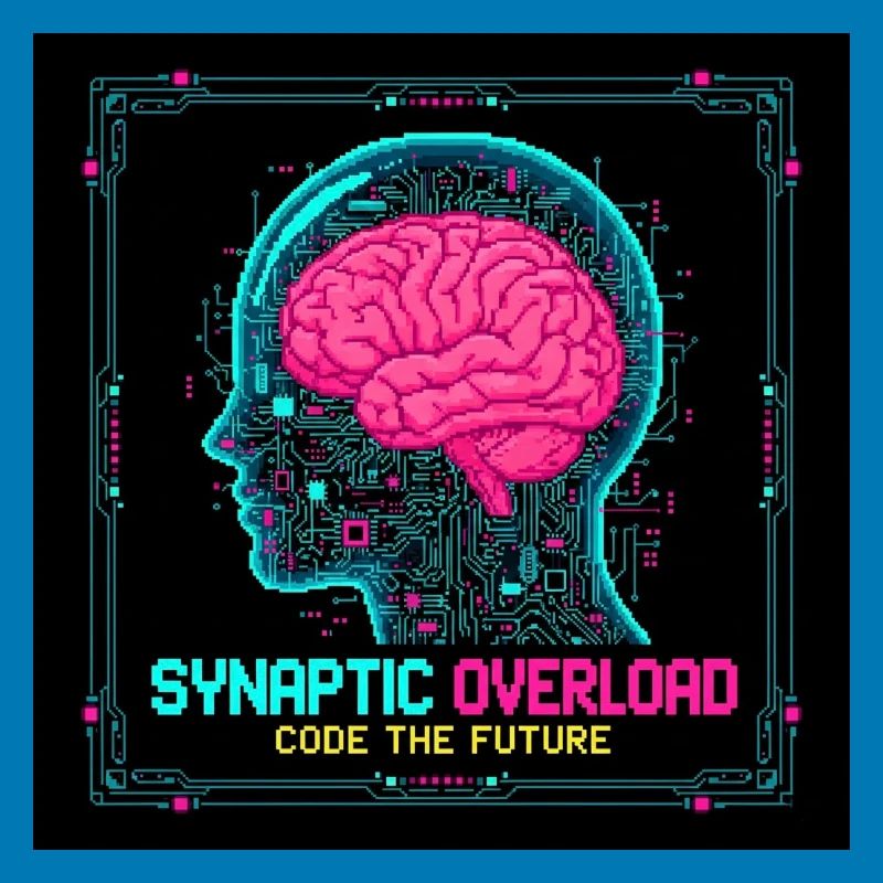 Synaptic Overload Neon Brain