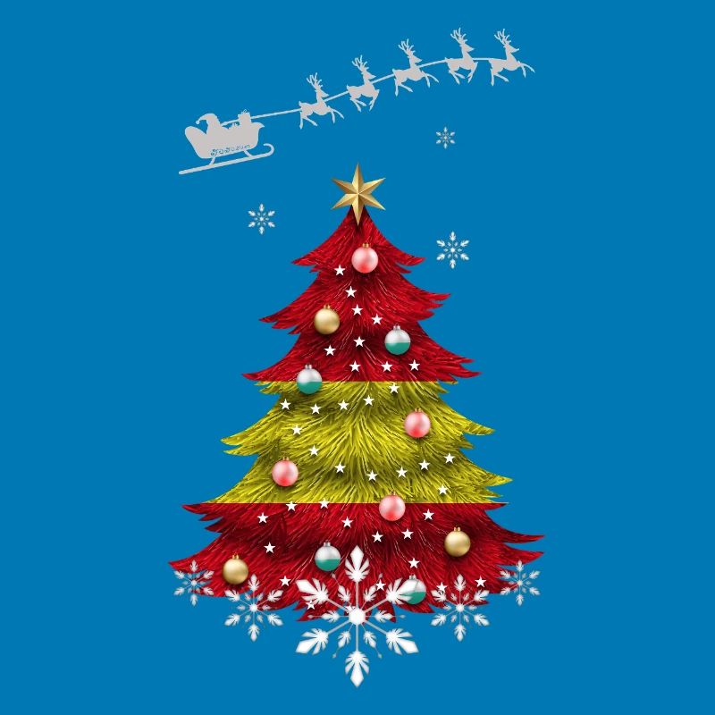 Weihnachtsbaum mit Spanien-Flagge
