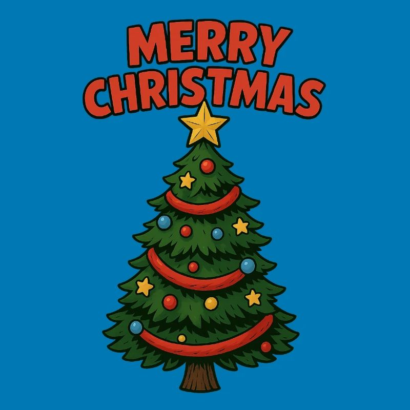Merry Christmas Comic Tree