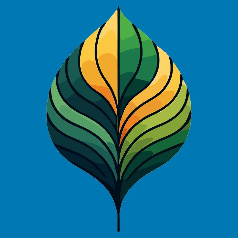 Leaf-shaped colour spiral