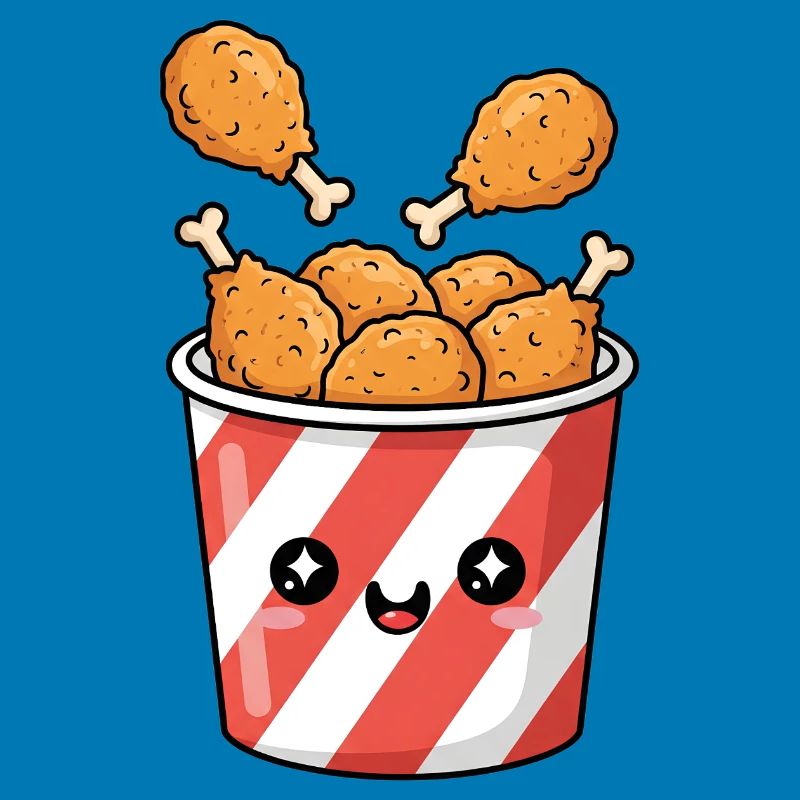 Kawaii-Brathähnchen-Eimer