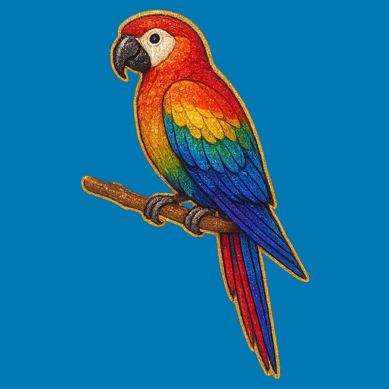 Patchwork de perroquet coloré
