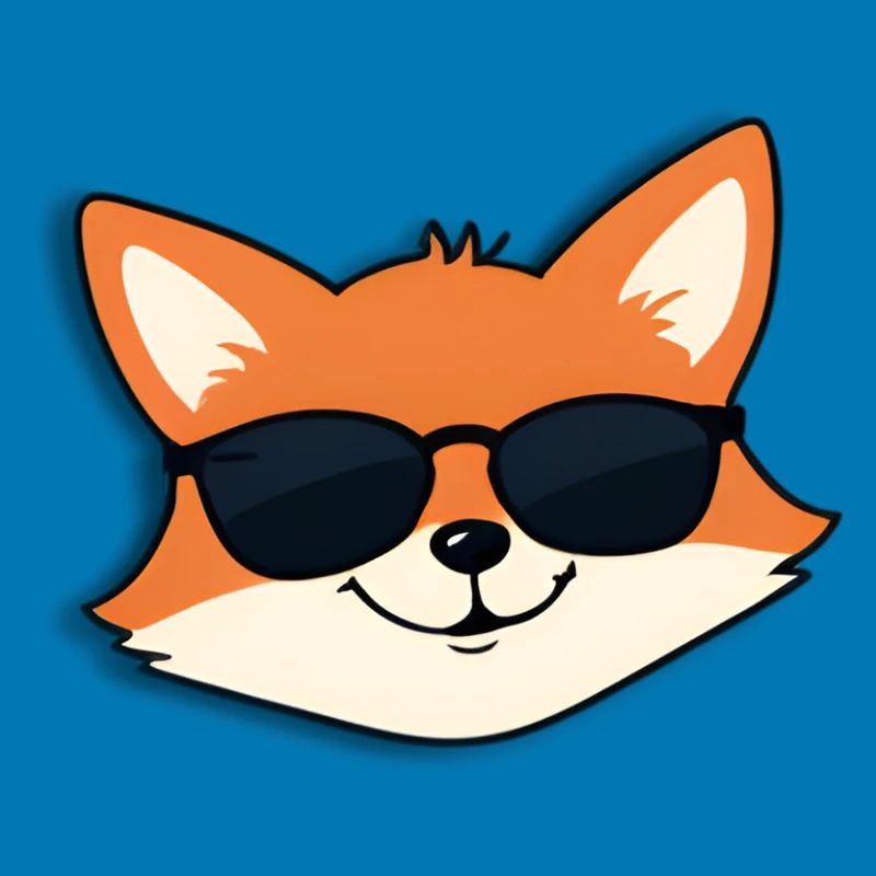 Sun Fox with Sunglasses