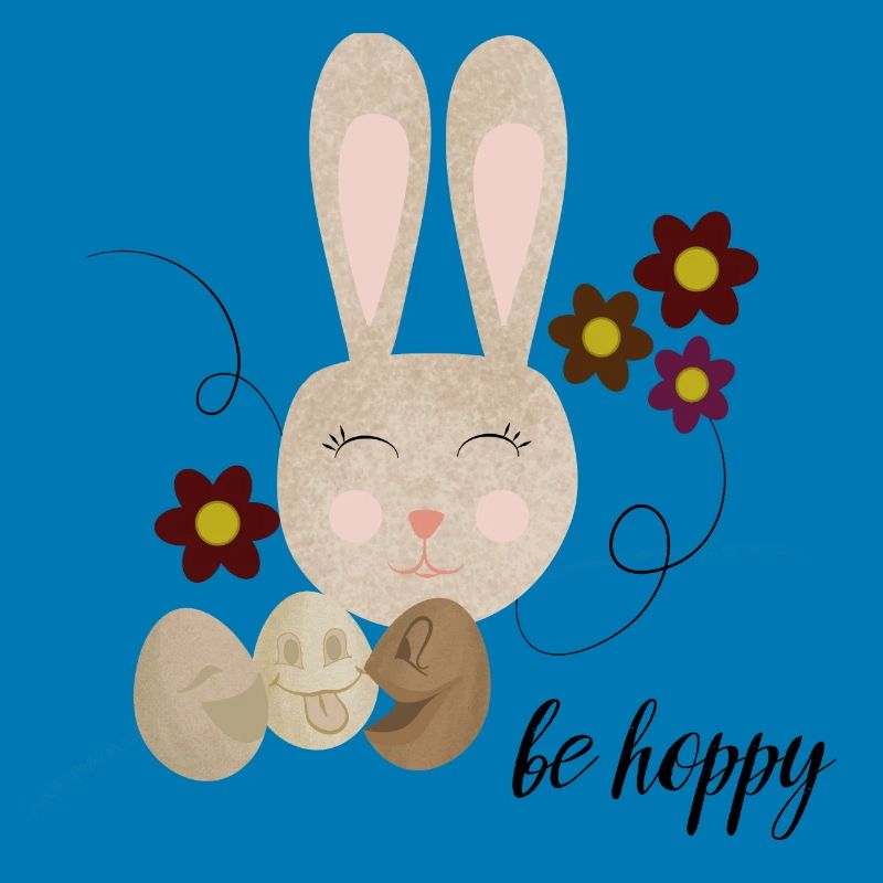 Be Hoppy Cute Easter Bunny Design