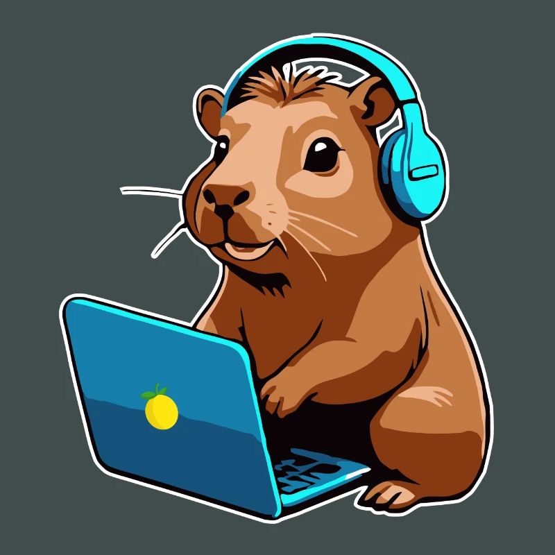 Capybara Programmierer Coder Computer