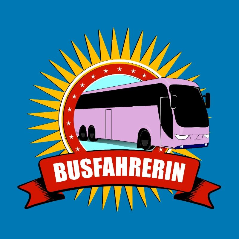 Bus Driver Silhouette Pattern