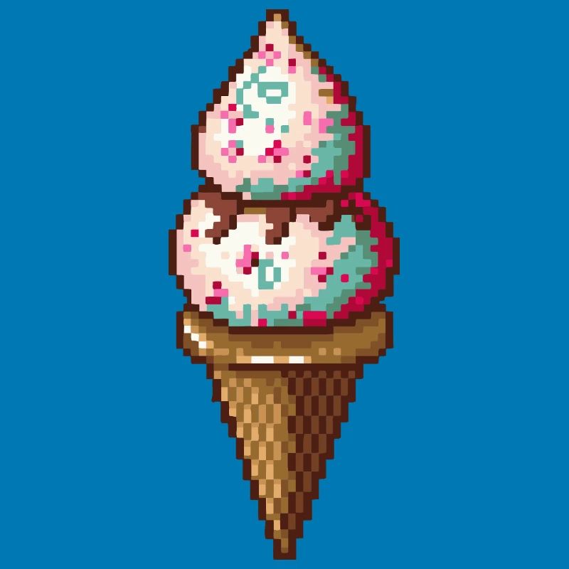 Pixel Eiscreme in Pixelkunst