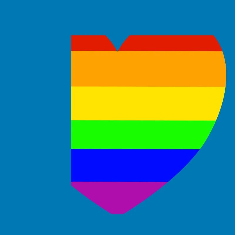 Rainbow Heart Pride Design
