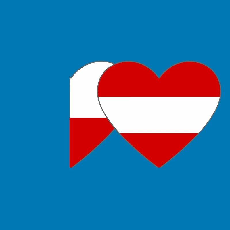 Chile Austria Flags Heart