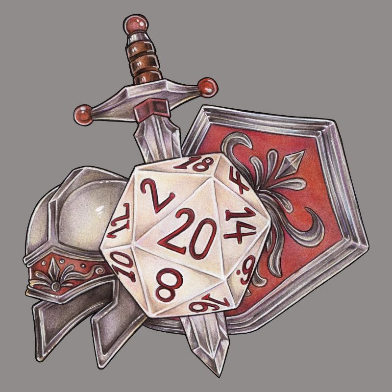 RPG Tabletop D20 Dice Gift Fighter