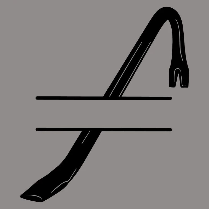 Einbruchslogo Brechstange oder Brechstange