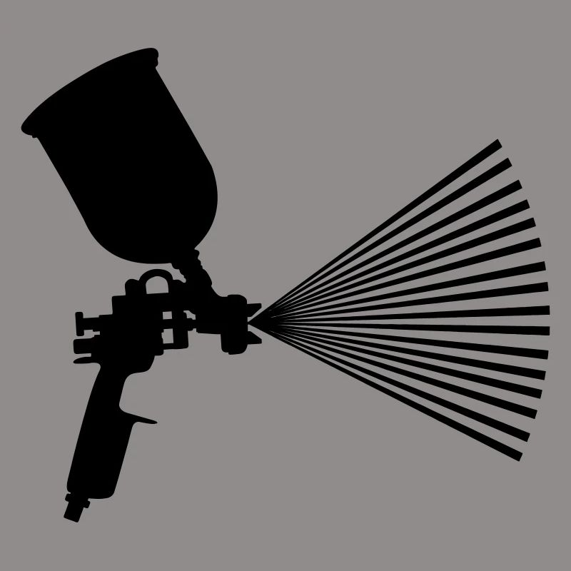 Spray paint with jet