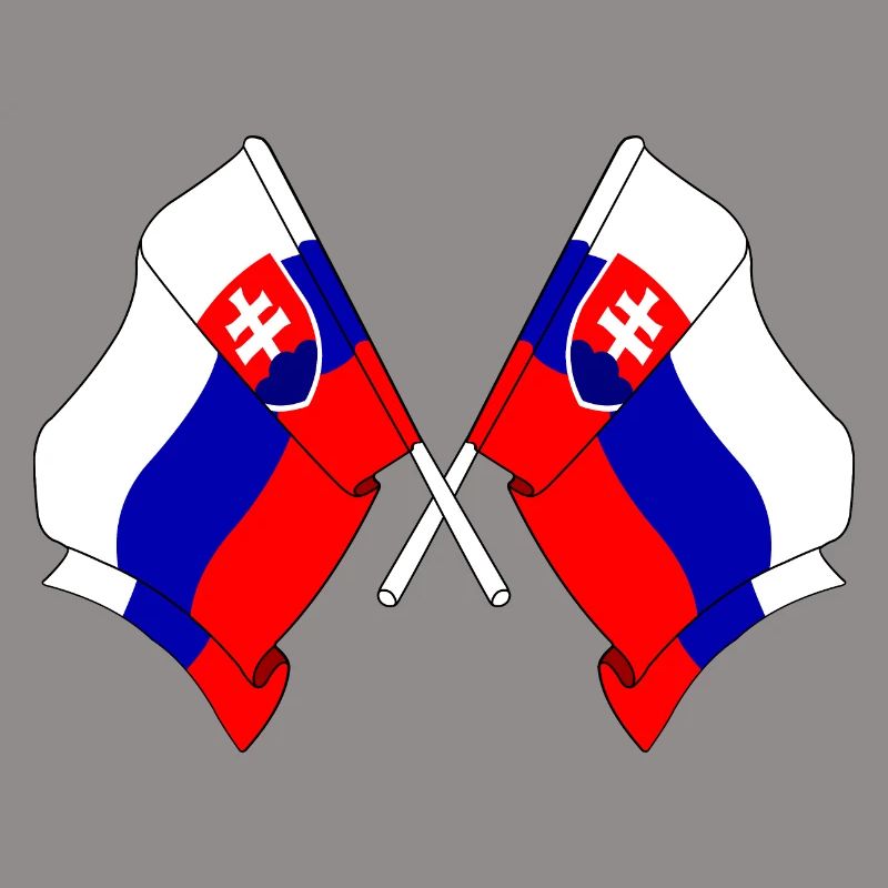 Two flags Slovakia