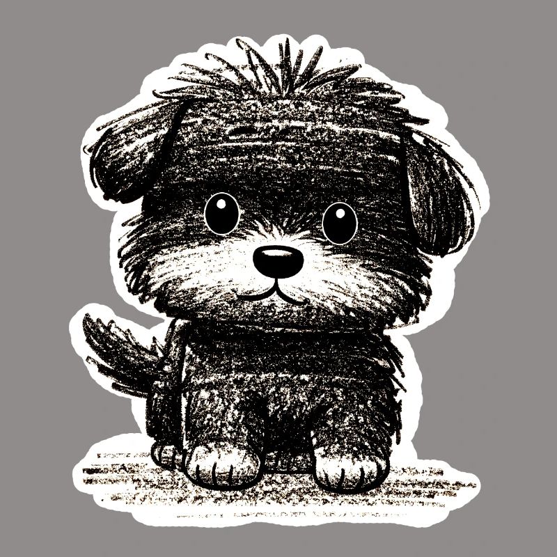 Fuzzy Puppy (Grey)
