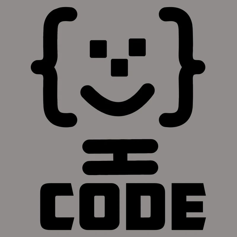 Logo du code du programmeur principal avec texte CODE