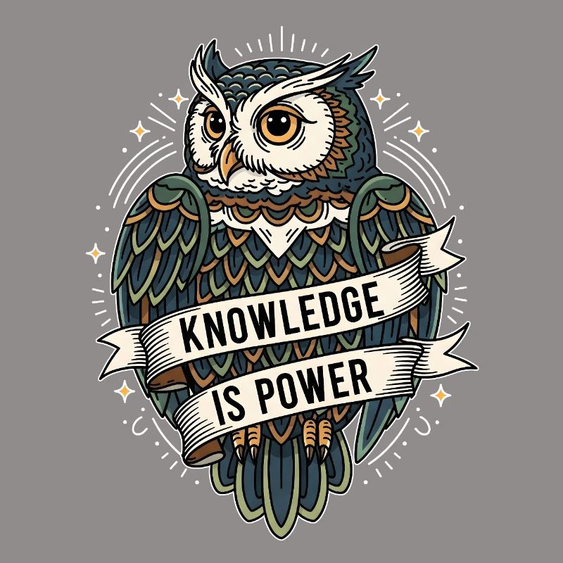 Knowledge Is Power Owl