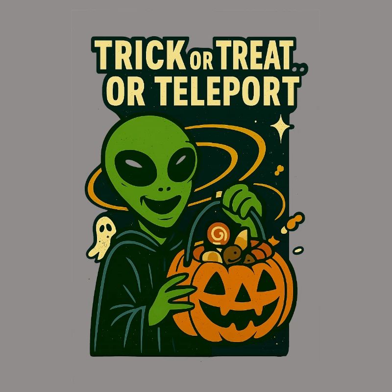 Alien Halloween T-Shirt – Süßes oder Saures... oder...