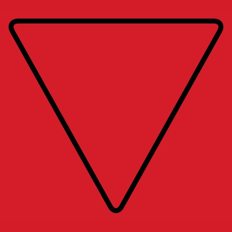 Triangle with rounded corners as a warning sign